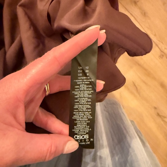 ASOS Elegant Ruffle Sleeve Top - Brown - Picture 4 of 5